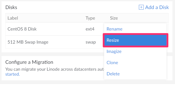 Resize CentOS 8 Disk Resize CentOS 8 Disk
