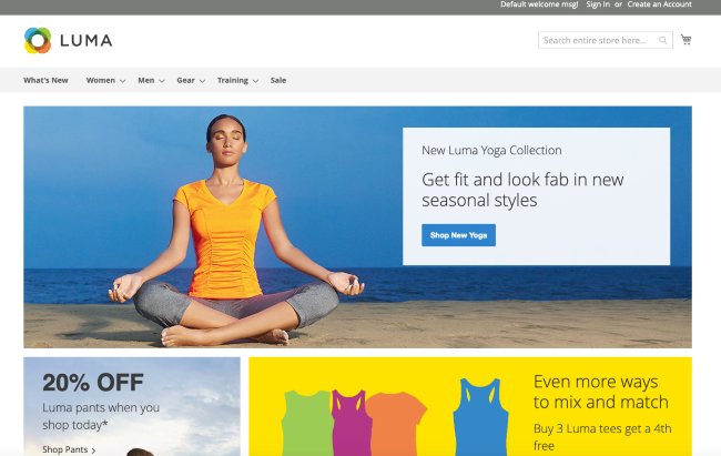 A sample storefront. A sample storefront.