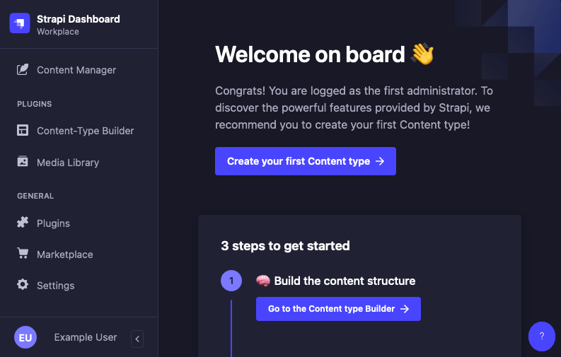 Strapi administrator panel Strapi administrator panel