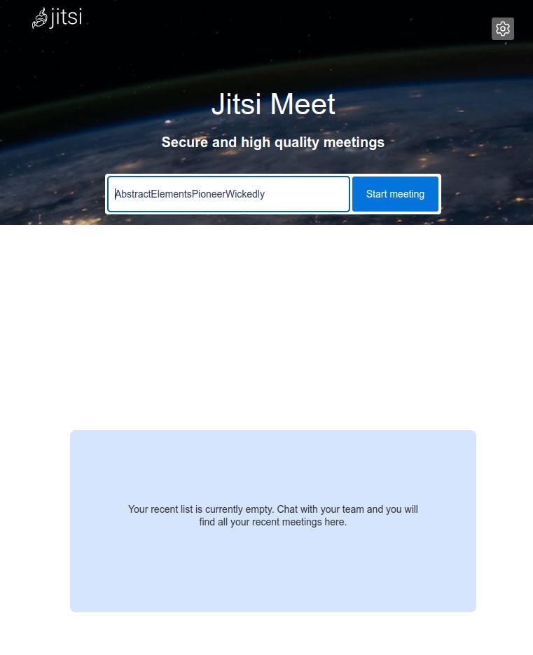 Jitsi Start a Meeting “Jitsi Start a Meeting”